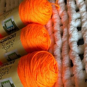 Caron Other - Simply Soft Neon Orange Yarn Lot Caron Other - Simply Soft Neon Orange Yarn Lot